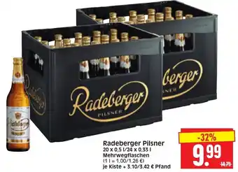 Edeka Herkules Radeberger Pilsner 20 x 0,5 L / 24x0,33L Angebot