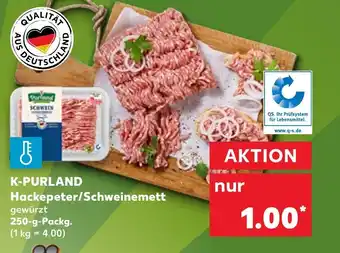 Kaufland K-Purland Hackepeter/Schweinemett 250g Angebot