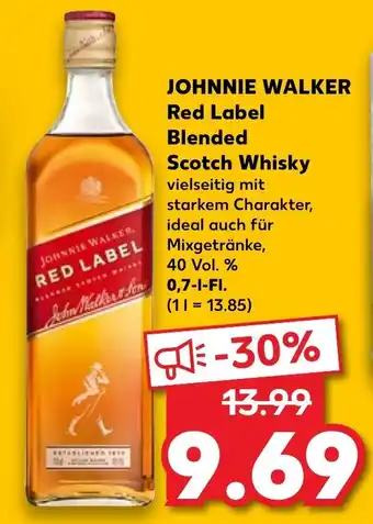 Kaufland Johnnie Walker Red Label Blended Scotch Whisky 0,7L Angebot