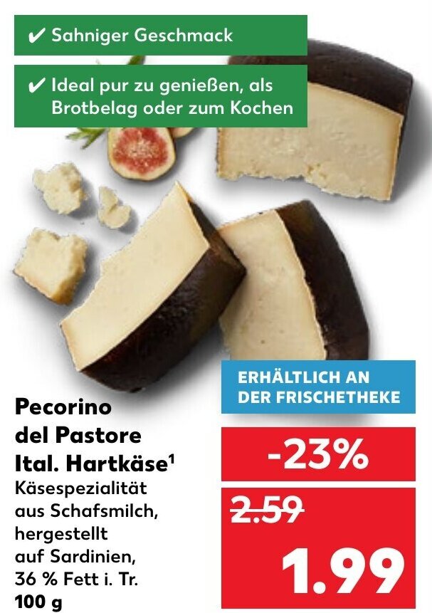 Pecorino del Pastore Ital. Hartkäse 100g Angebot bei Kaufland