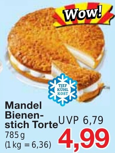Jawoll Mandel Bienenstich Torte 785 g Angebot