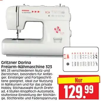 Edeka Herkules Gritzner Dorina Freiarm Nähmaschine 323 Angebot