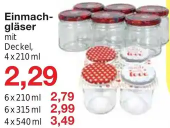 Jawoll Einmachgläser mit Deckel, 4x210 ml Angebot