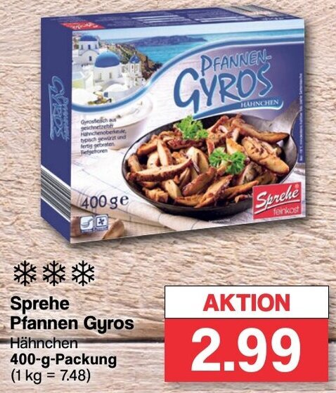 Famila Nord West Sprehe Pfannen Gyros Hähnchen 400-g-Packung Angebot