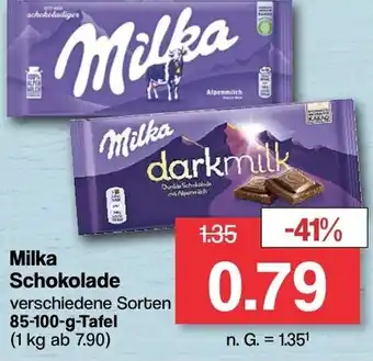 Famila Nord West Milka Schokolade 85-100 g Tafel Angebot