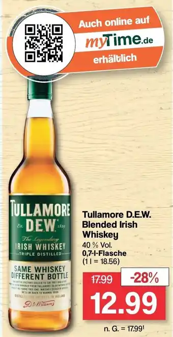 Famila Nord West Tullamore D.E.W. Blended Irish Whiskey 0,7 L Flasche Angebot