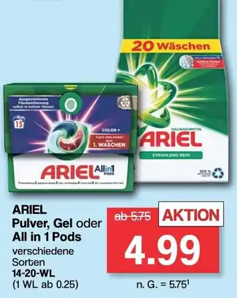 Famila Nord West ARIEL Pulver, Gel oder All in 1 Pods 14-20 WL Angebot