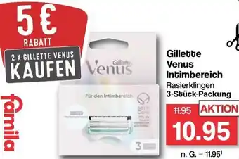 Famila Nord West Gillette Venus Intimbereich 3-Stück-Packung Angebot