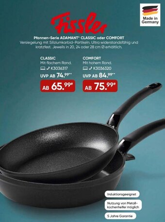 Galeria Fissler Pfannen-Serie ADAMANT CLASSIC oder COMFORT Angebot