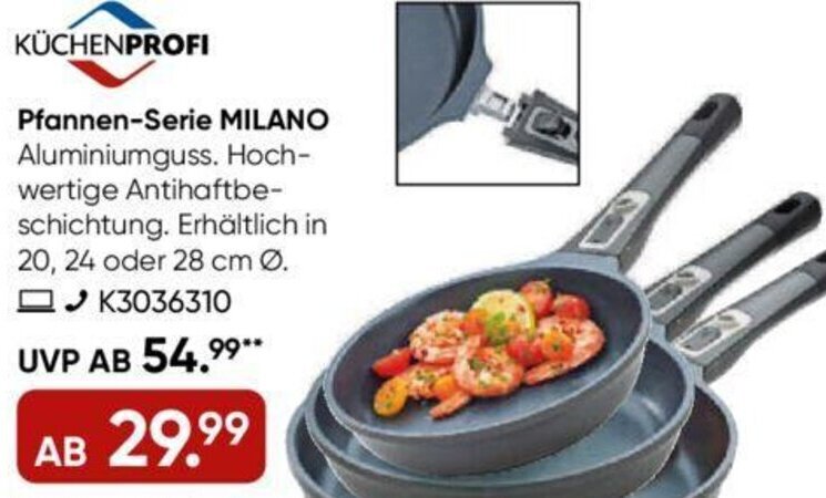 Galeria KÜCHENPROFI Pfannen-Serie MILANO Angebot