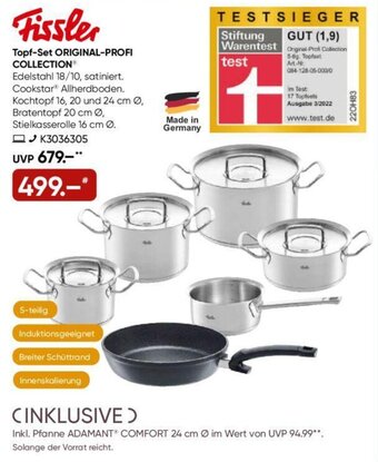 Galeria Fissler Topf-Set ORIGINAL-PROFI COLLECTION Angebot