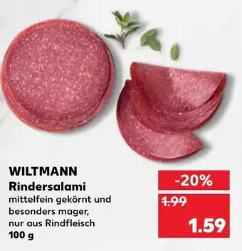 Kaufland Wiltmann Rindersalami 100g Angebot