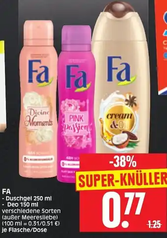 Edeka Herkules Fa Duschgel 250ml oder Deo 150ml Angebot