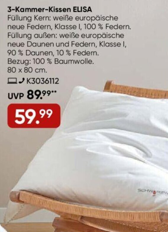 Galeria 3-Kammer-Kissen ELISA Angebot