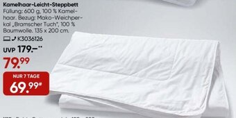 Galeria KÜNSEMÜLLER Kamelhaar-Leicht-Steppbett Angebot