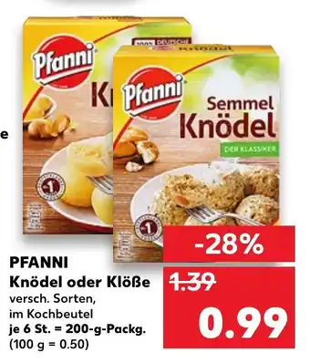 Kaufland Pfanni Knödel oder Klöße 200g Angebot