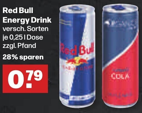 Handelshof Red Bull Energy Drink 0,25 L Dose Angebot