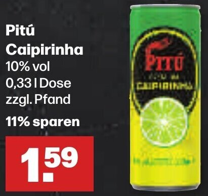 Handelshof Pitú Caipirinha 0,33 L Dose Angebot
