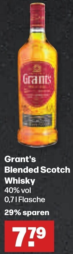 Handelshof Grant's Blended Scotch Whisky 0,7 L Flasche Angebot