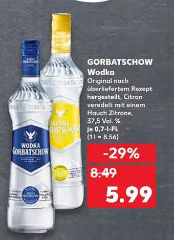 Kaufland Gorbatschow Wodka 0,7 L Angebot