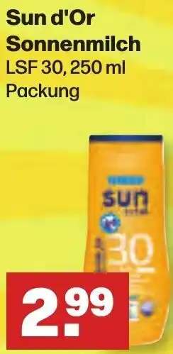 Handelshof Sun d'Or Sonnenmilch LSF 30, 250 ml Packung Angebot