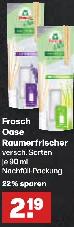 Handelshof Frosch Oase Raumerfrischer 90 ml Nachfüll-Packung Angebot