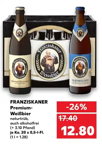 Kaufland Franziskaner Premium Weißbier 20x0,5L Angebot