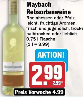 AEZ Maybach Rebsortenweine 0,75 L Flasche Angebot