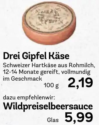 AEZ Drei Gipfel Käse 100 g Angebot