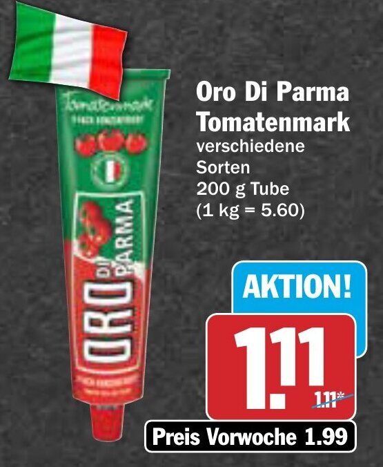 AEZ Oro Di Parma Tomatenmark 200 g Tube Angebot