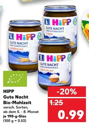 Kaufland Hipp Gute Nacht Bio Mahlzeit 190g Angebot