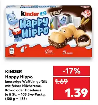 Kaufland Kinder Happy Hippo 103,5g Angebot