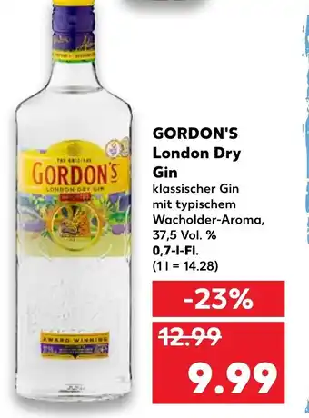 Kaufland Gordon's London Dry Gin 0,7L Angebot