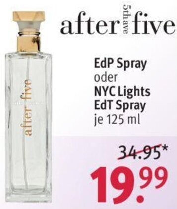 Rossmann after 5th ave five EdP Spray oder NYC Lights EdT Spray 125 ml Angebot