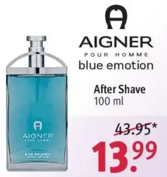 Rossmann AIGNER POUR HOMME blue emotion After Shave 100 ml Angebot