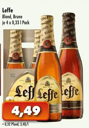 Lösch Depot Leffe Blonde, Brune 4x0,33L Angebot