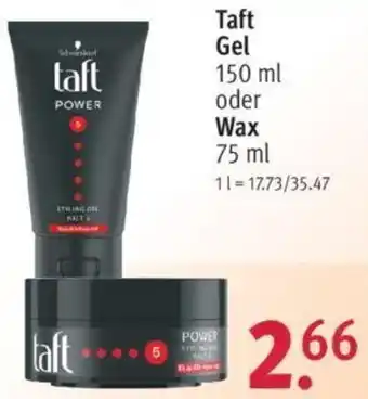 Rossmann Taft Gel 150 ml oder Wax 75 ml Angebot