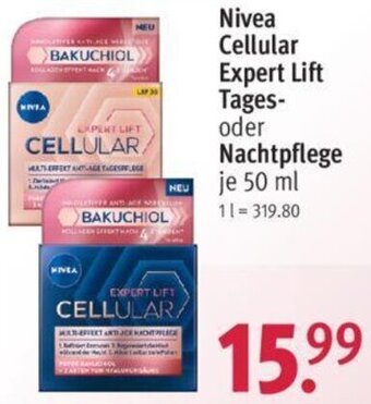 Rossmann Nivea Cellular Expert Lift Tages oder Nachtpflege 50 ml Angebot