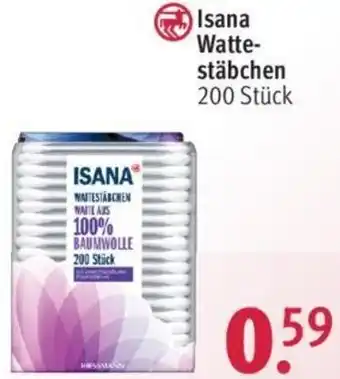 Rossmann Isana Wattestäbchen 200 Stück Angebot