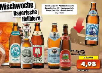 Lösch Depot Andechs, Leikeim, Spaten, Franziskaner , Mooser Liesl oder Benediktiner Hell 0,5L Angebot