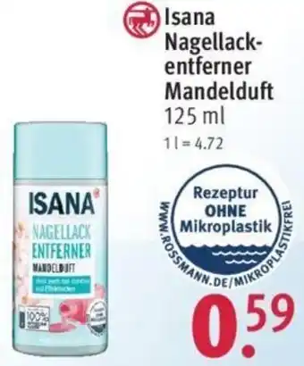 Rossmann Isana Nagellackentferner Mandelduft 125 ml Angebot