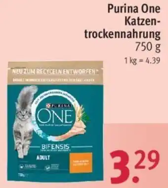 Rossmann Purina One Katzentrockennahrung 750 g Angebot