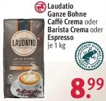 Rossmann Laudatio Ganze Bohne Caffè Crema oder Barista Crema oder Espresso 1 kg Angebot