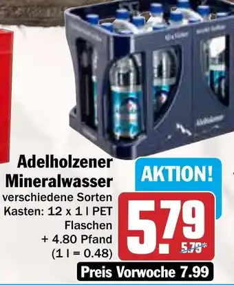 AEZ Adelholzener Mineralwasser 12x1 L PET Flaschen Angebot