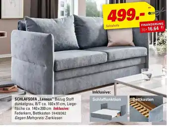 Höffner Schlafsofa Lennox Angebot