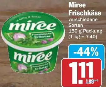 AEZ Miree Frischkäse 150 g Packung Angebot