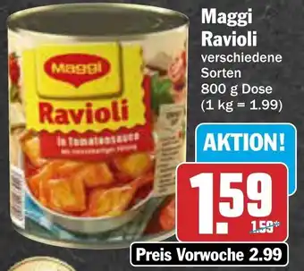AEZ Maggi Ravioli 800 g Dose Angebot