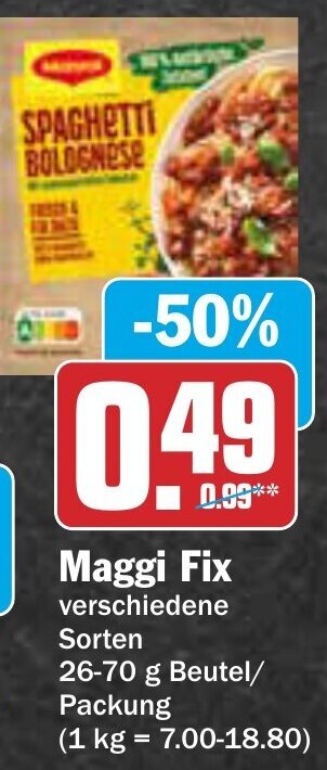 AEZ Maggi Fix 26-70 g Beutel/ Packung Angebot
