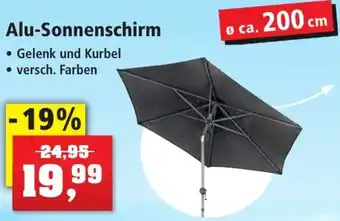 Thomas Philipps Alu-Sonnenschirm Ø ca. 200 cm Angebot