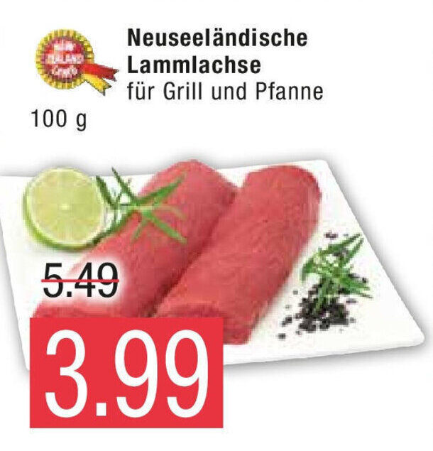 Marktkauf Neuseeländische Lammlachse für Grill und Pfanne 100g Angebot